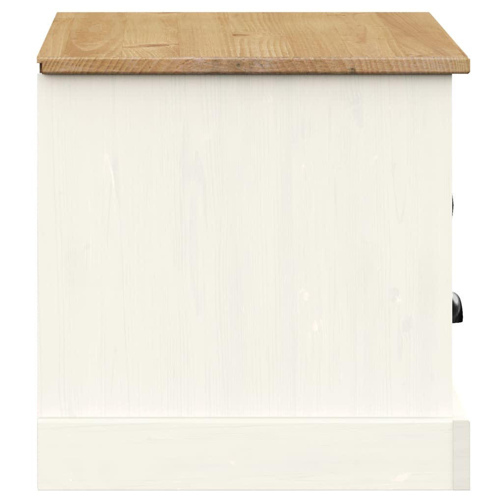 TV Cabinet VIGO White 106x40x40 cm Solid Wood Pine