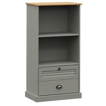 Bookcase VIGO Grey 60x35x114.5 cm Solid Wood Pine