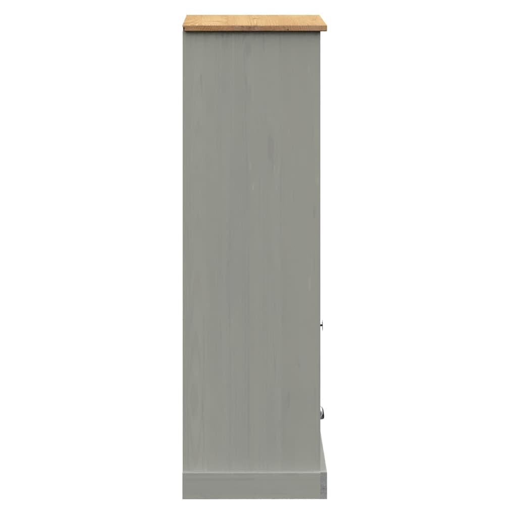 Bookcase VIGO Grey 60x35x114.5 cm Solid Wood Pine