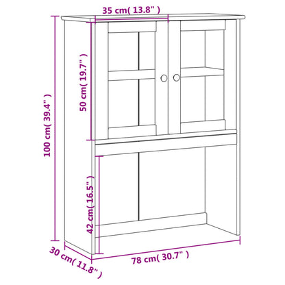 Dresser Top VIGO White 78x30x100 cm Solid Wood Pine