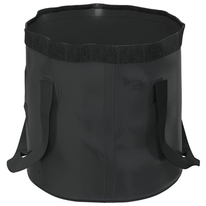 Folding Buckets 2 pcs Black 20 L PVC