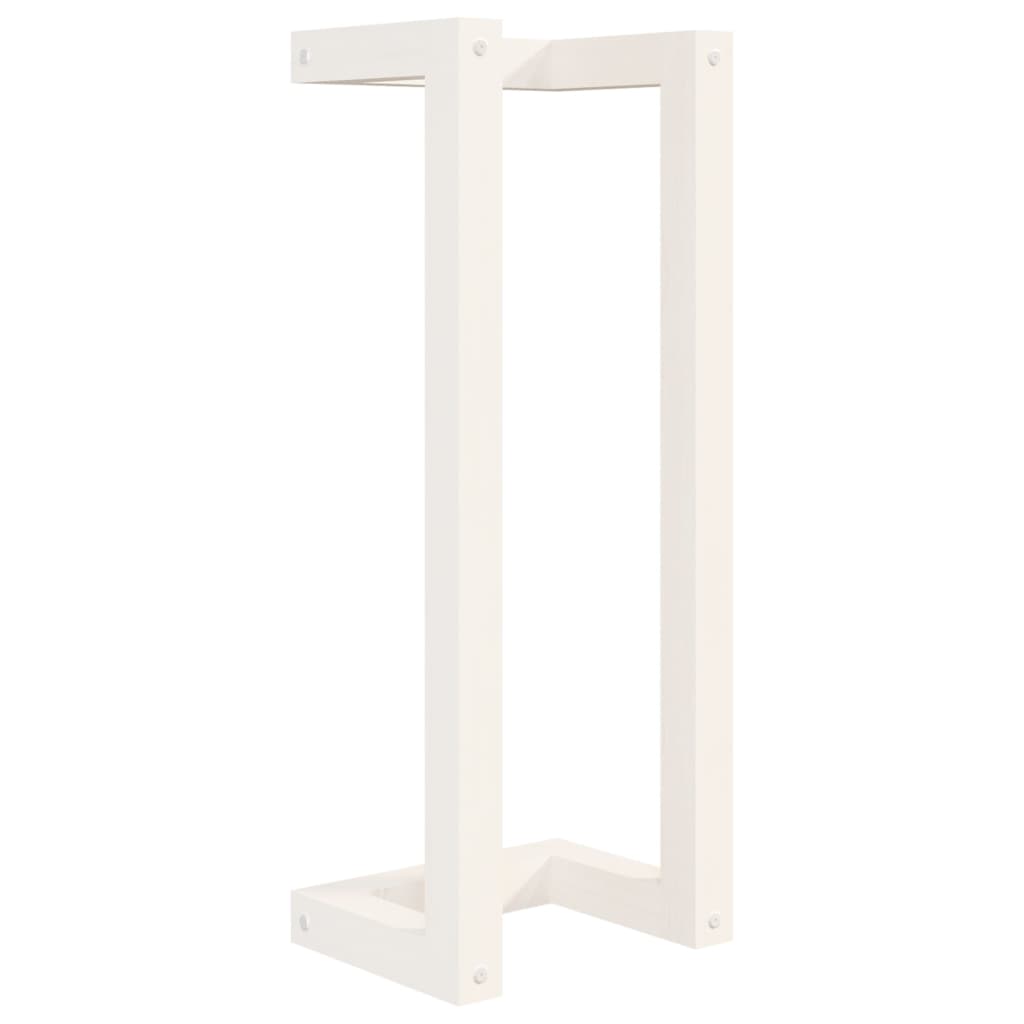 Towel Rack White 23x18x60 cm Solid Wood Pine