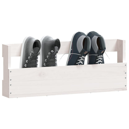 Wall-mounted Shoe Racks 2 pcs White 59x9x23 cm Solid Wood Pine