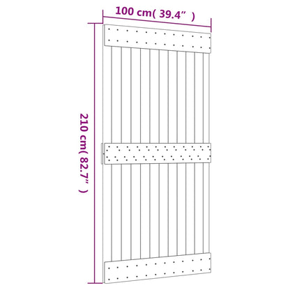 Door NARVIK 100x210 cm Solid Wood Pine