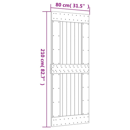 Door NARVIK 80x210 cm Solid Wood Pine