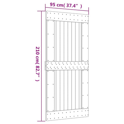 Door NARVIK 95x210 cm Solid Wood Pine