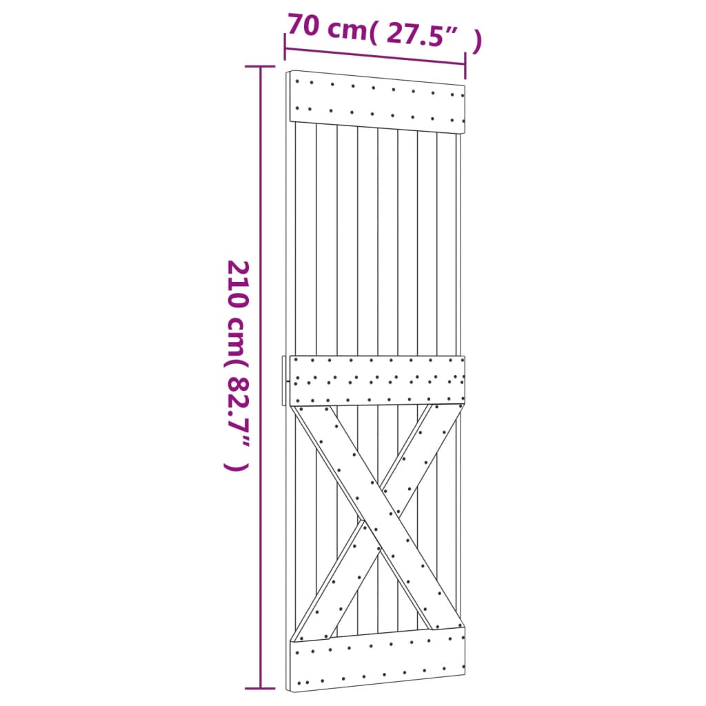 Door NARVIK 70x210 cm Solid Wood Pine