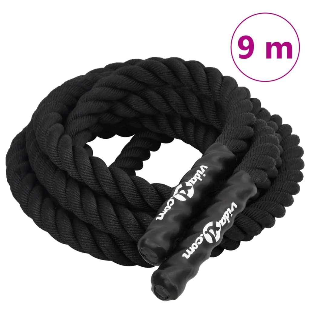 Battle Rope Black 9 m 6.8 kg Polyester