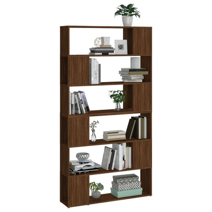 Book Cabinet/Room Divider Brown Oak 100x24x188 cm