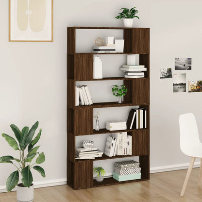 Book Cabinet/Room Divider Brown Oak 100x24x188 cm