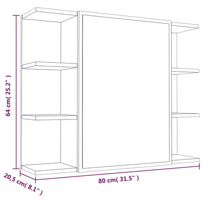 3 Piece Bathroom Cabinet Set Grey Sonoma Engineered Wood