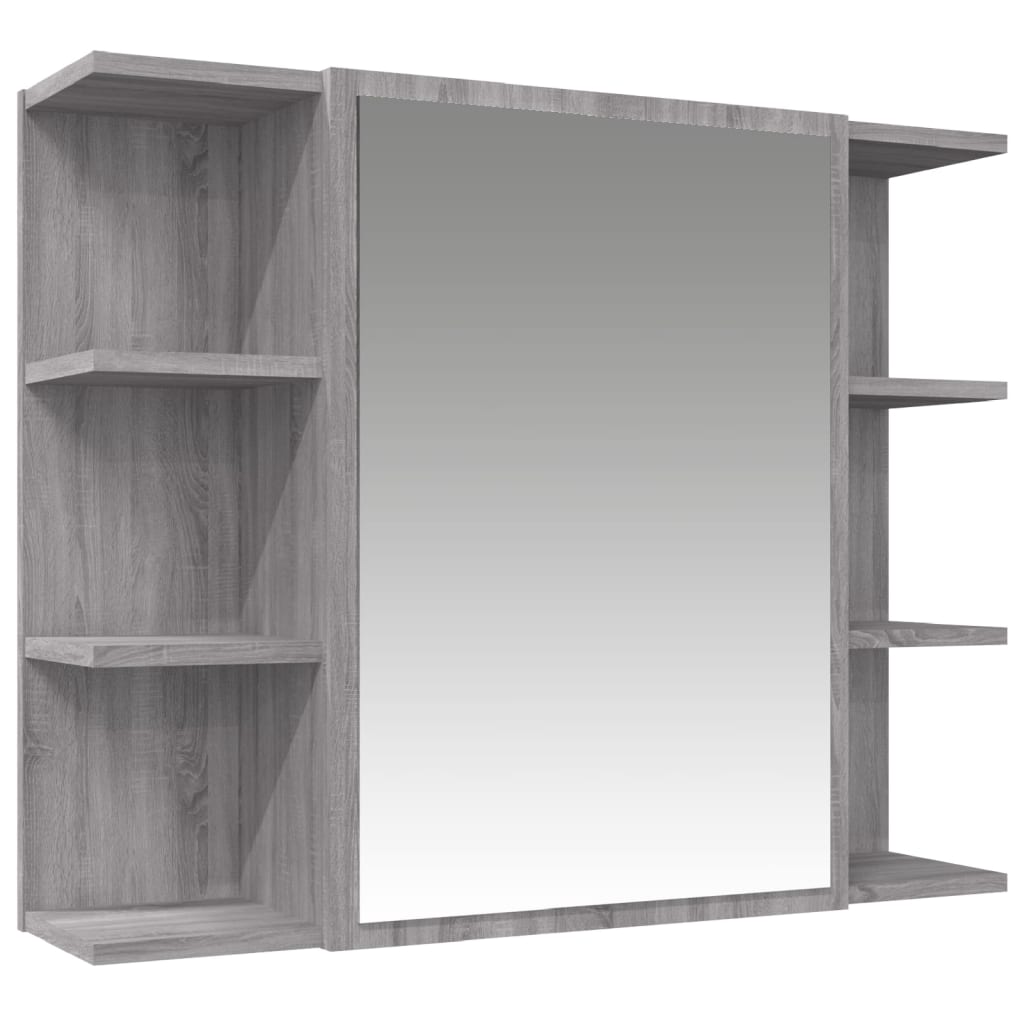 3 Piece Bathroom Cabinet Set Grey Sonoma Engineered Wood