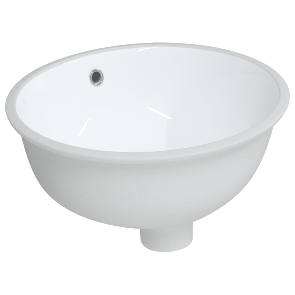 Bathroom Sink White 38.5x33.5x19 cm Oval Ceramic