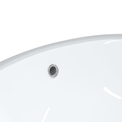 Bathroom Sink White 38.5x33.5x19 cm Oval Ceramic