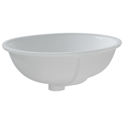 Bathroom Sink White 47x39x21 cm Oval Ceramic