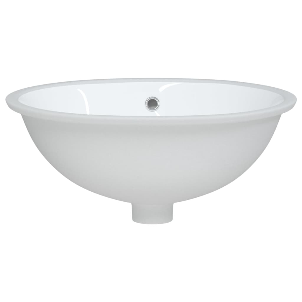 Bathroom Sink White 49x40.5x21 cm Oval Ceramic