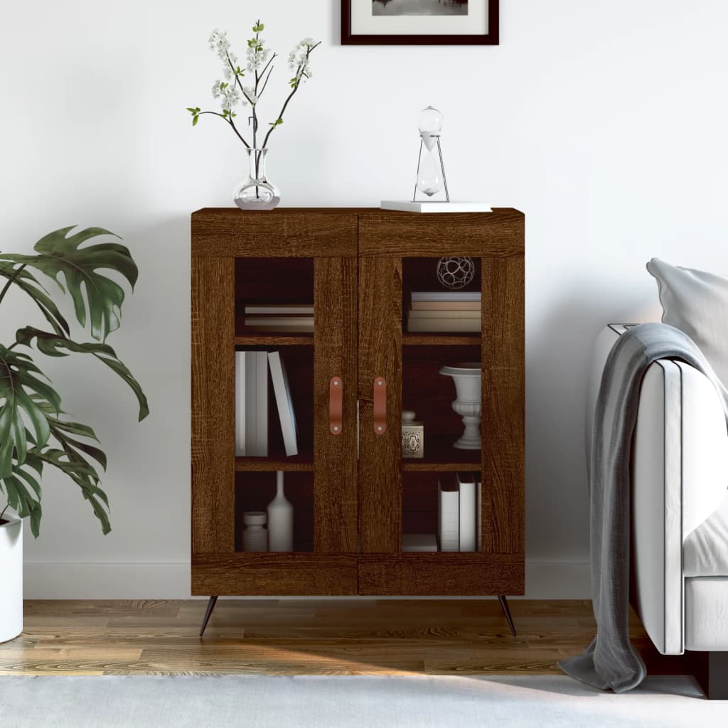 Sideboard Brown Oak 69.5x34x90 cm Engineered Wood