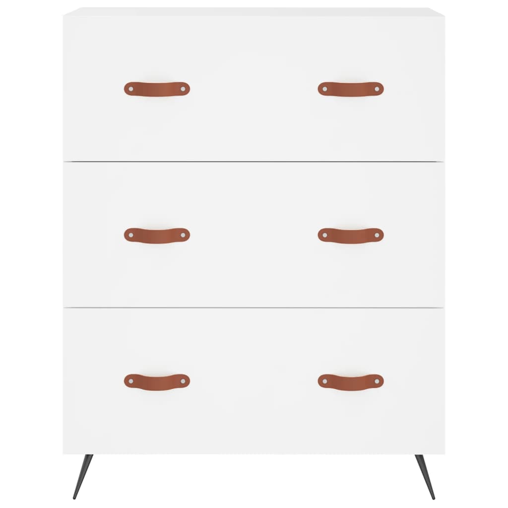 Chest of Drawers White 69.5x34x90 cm Engineered Wood