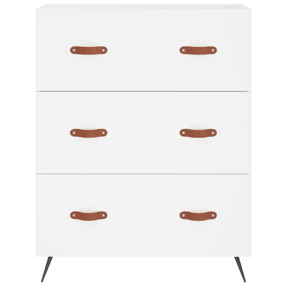 Chest of Drawers White 69.5x34x90 cm Engineered Wood