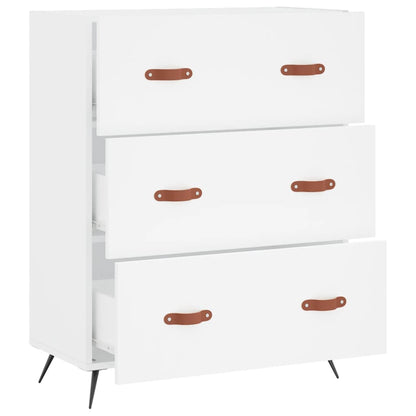 Chest of Drawers White 69.5x34x90 cm Engineered Wood