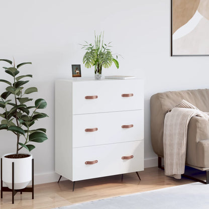 Chest of Drawers White 69.5x34x90 cm Engineered Wood