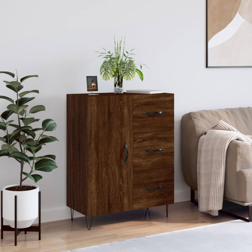 Sideboard Brown Oak 69.5x34x90 cm Engineered Wood