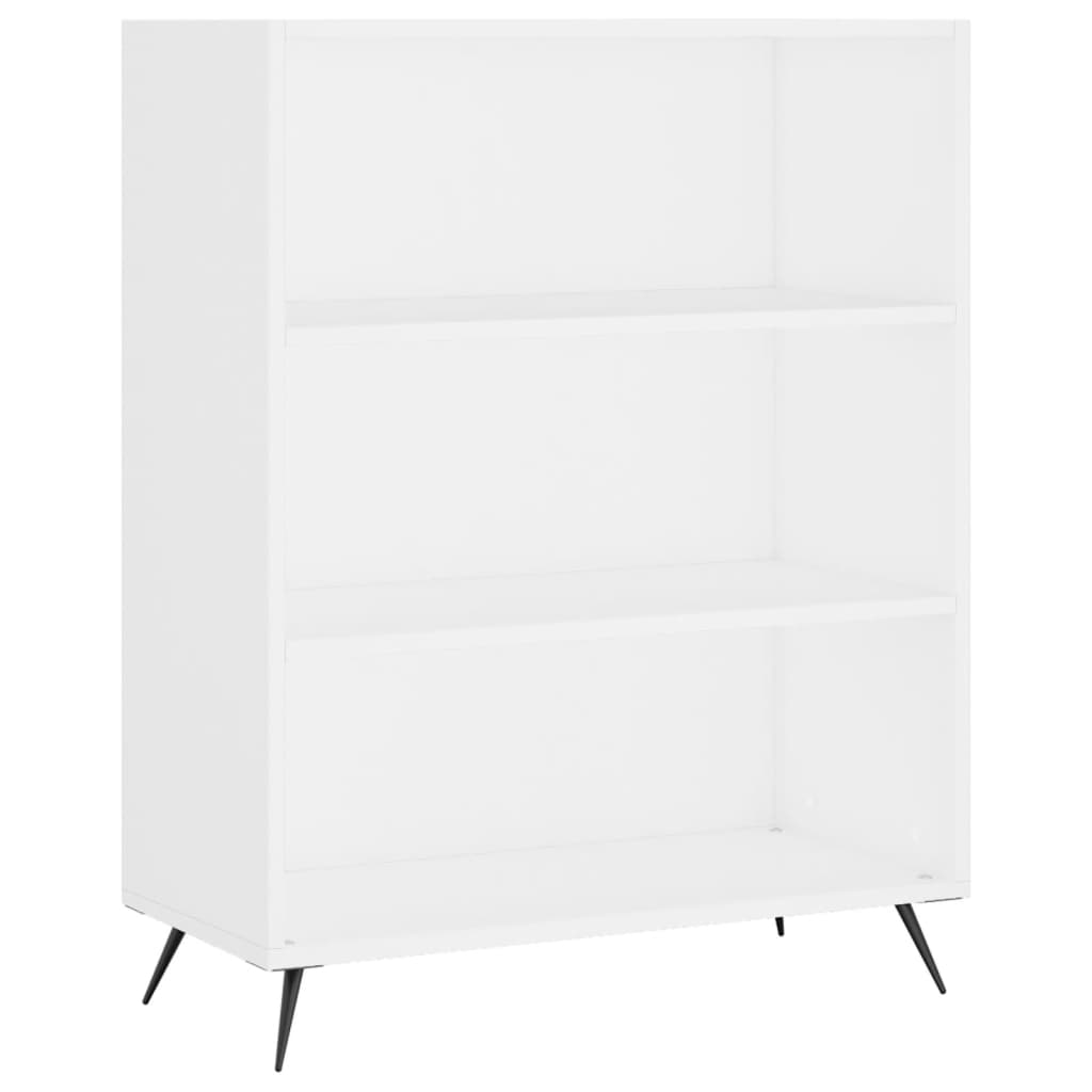 Bookcase White 69.5x32.5x90 cm Engineered Wood