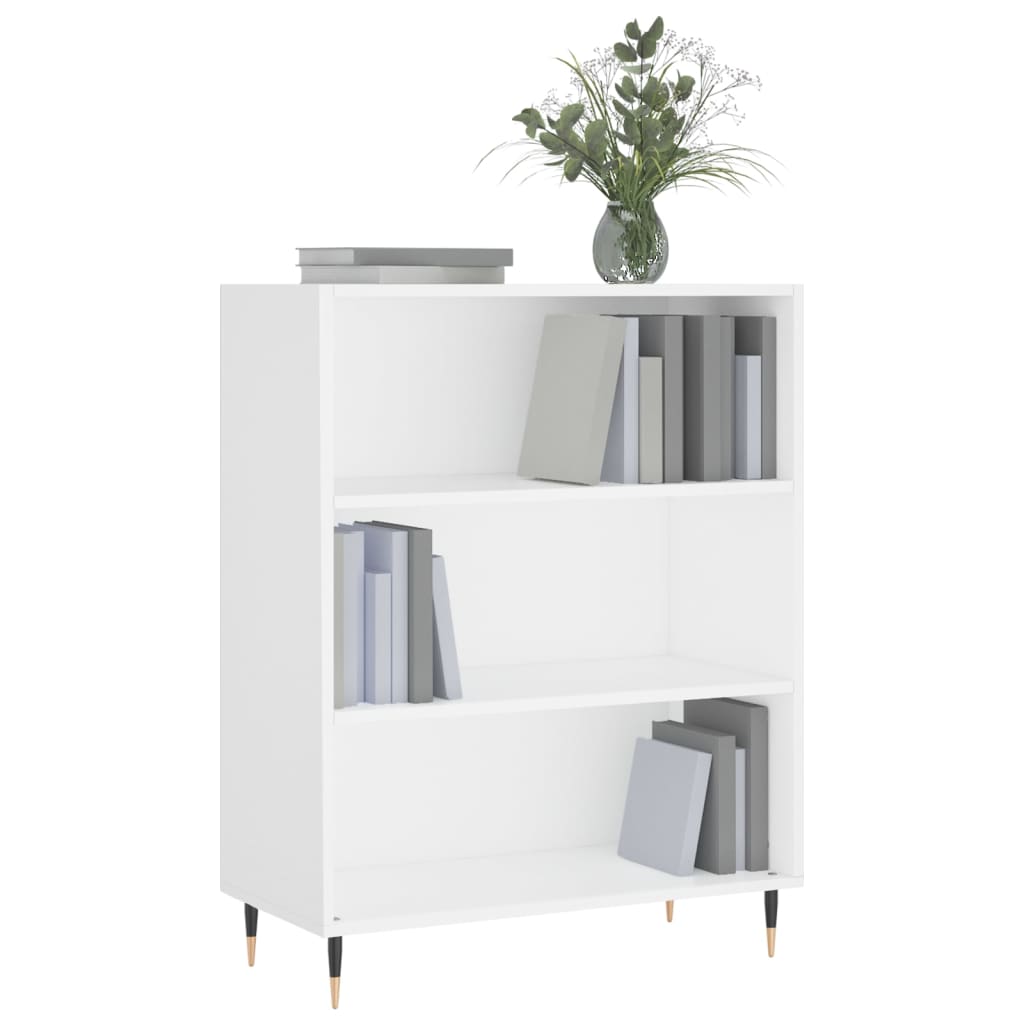 Bookcase White 69.5x32.5x90 cm Engineered Wood