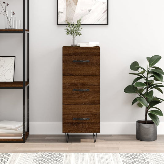 Sideboard Brown Oak 34.5x34x90 cm Engineered Wood