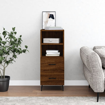 Sideboard Brown Oak 34.5x34x90 cm Engineered Wood