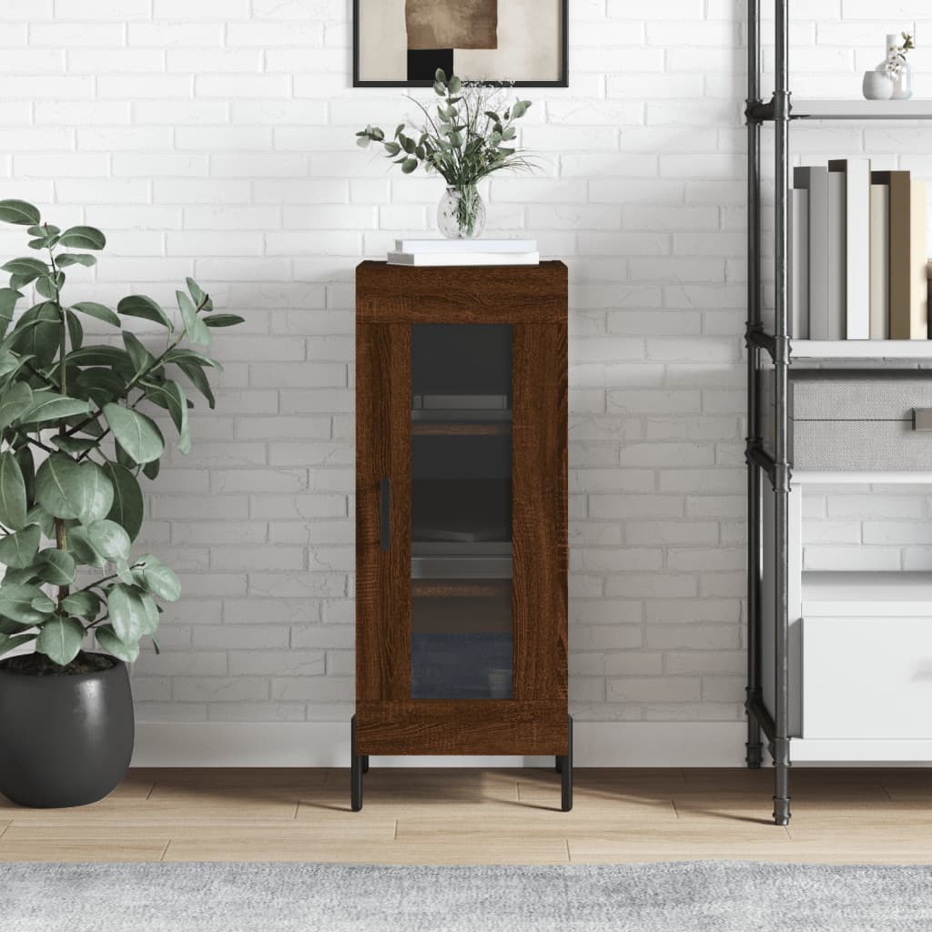 Sideboard Brown Oak 34.5x34x90 cm Engineered Wood