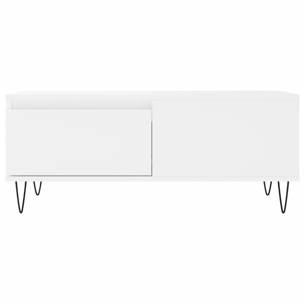 Coffee Table White 90x50x36.5 cm Engineered Wood