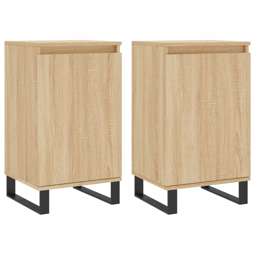 Sideboards 2 pcs Sonoma Oak 40x35x70 cm Engineered Wood