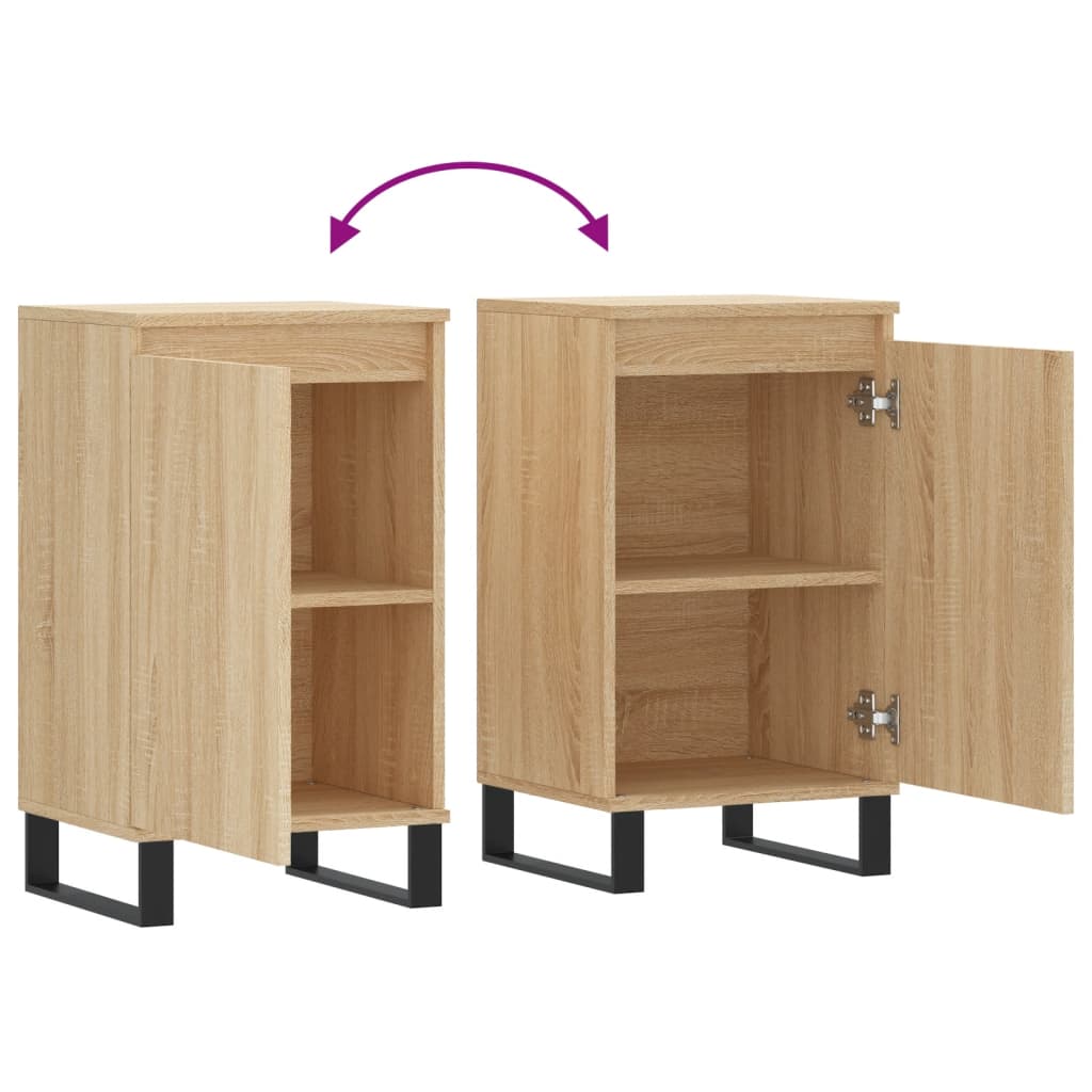 Sideboards 2 pcs Sonoma Oak 40x35x70 cm Engineered Wood