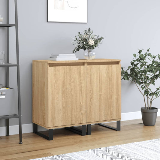 Sideboards 2 pcs Sonoma Oak 40x35x70 cm Engineered Wood