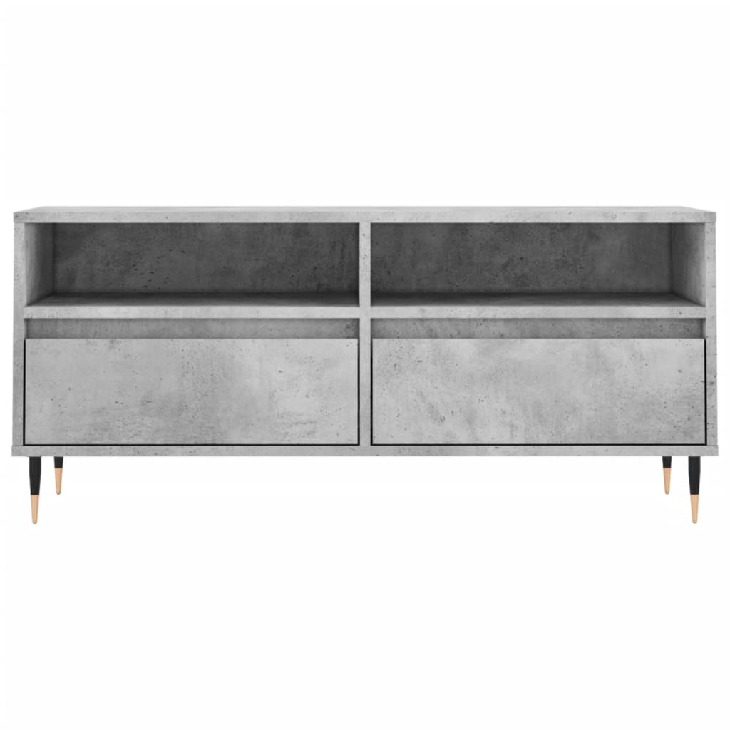 TV Cabinet Concrete Grey 100x34.5x44.5 cm Engineered Wood