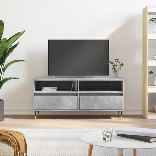 TV Cabinet Concrete Grey 100x34.5x44.5 cm Engineered Wood