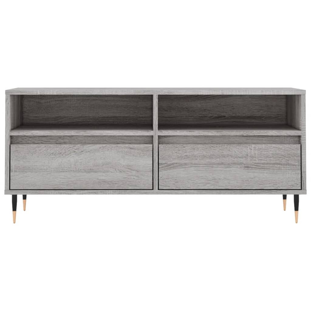 TV Cabinet Grey Sonoma 100x34.5x44.5 cm Engineered Wood