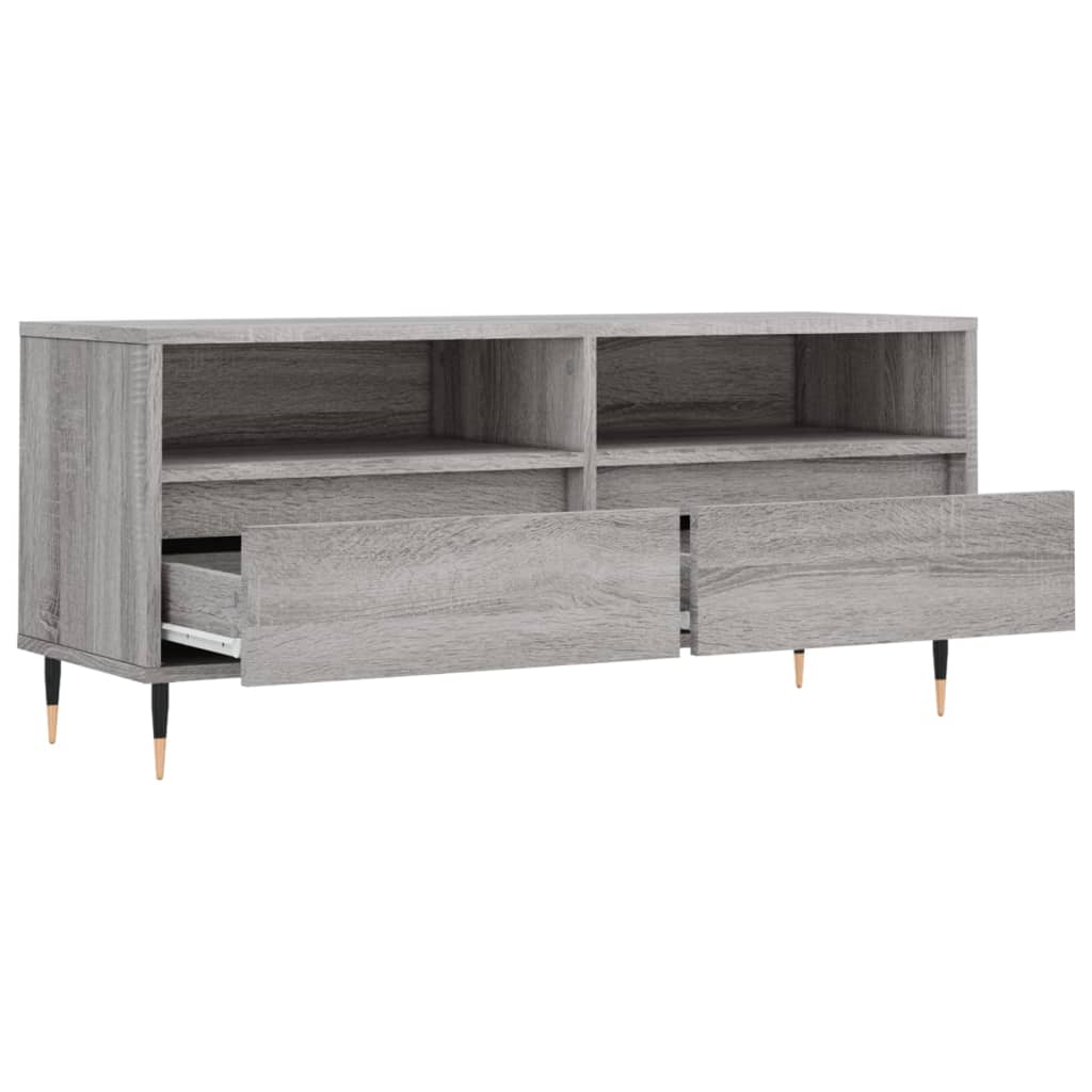 TV Cabinet Grey Sonoma 100x34.5x44.5 cm Engineered Wood