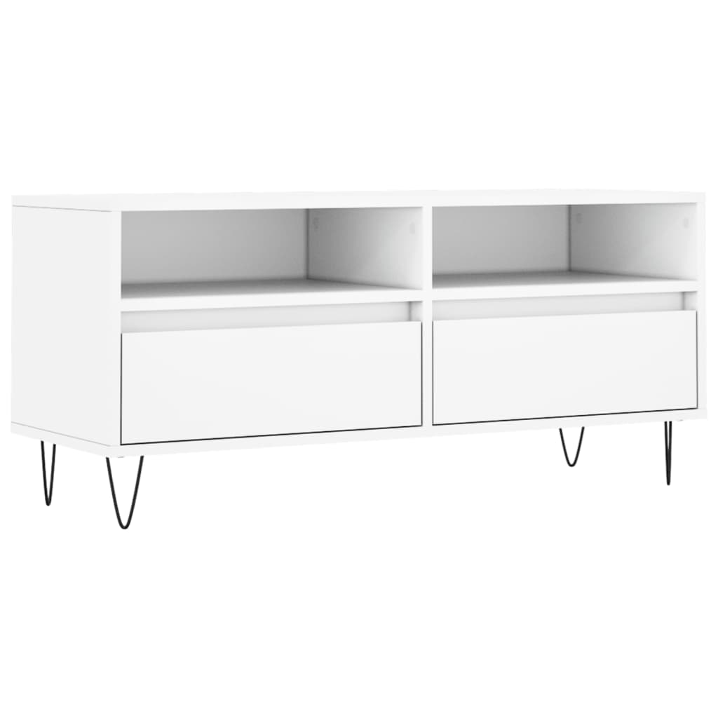 TV Cabinet White 100x34.5x44.5 cm Engineered Wood