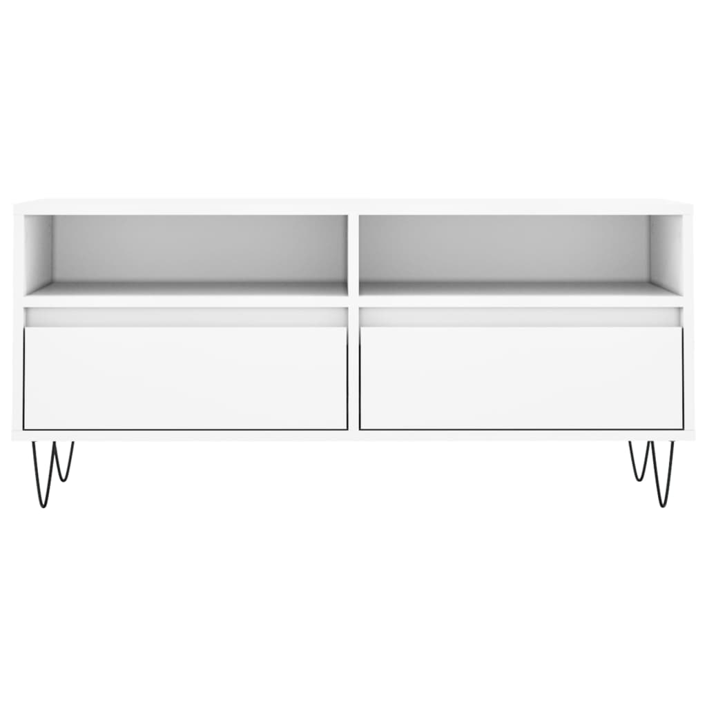 TV Cabinet White 100x34.5x44.5 cm Engineered Wood