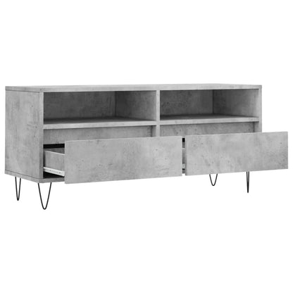 TV Cabinet Concrete Grey 100x34.5x44.5 cm Engineered Wood