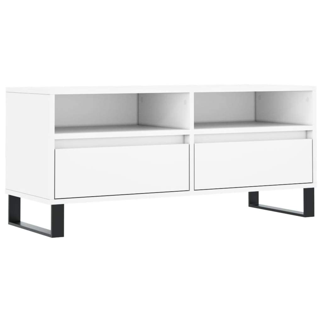 TV Cabinet White 100x34.5x44.5 cm Engineered Wood