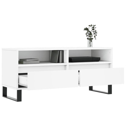 TV Cabinet White 100x34.5x44.5 cm Engineered Wood