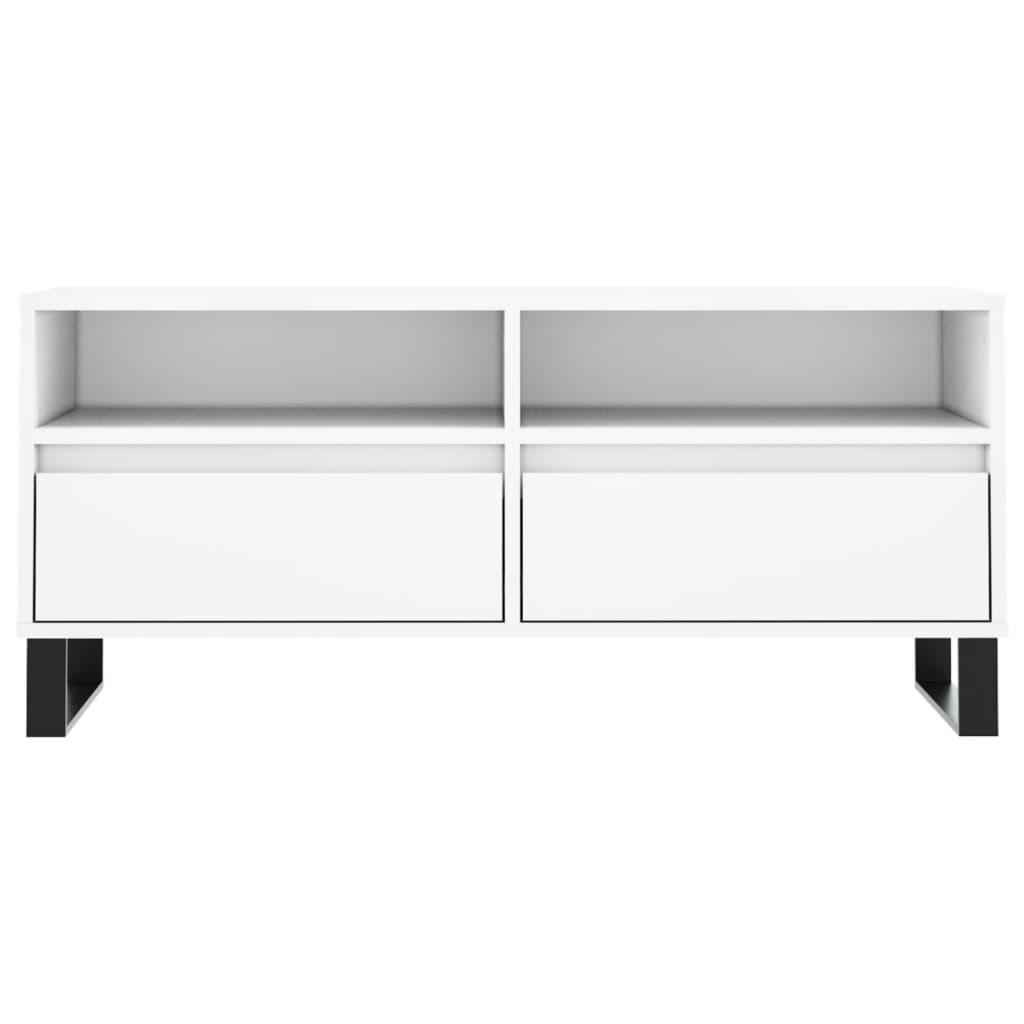 TV Cabinet White 100x34.5x44.5 cm Engineered Wood