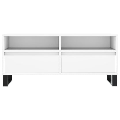 TV Cabinet White 100x34.5x44.5 cm Engineered Wood