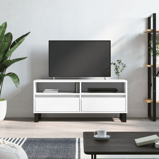 TV Cabinet White 100x34.5x44.5 cm Engineered Wood