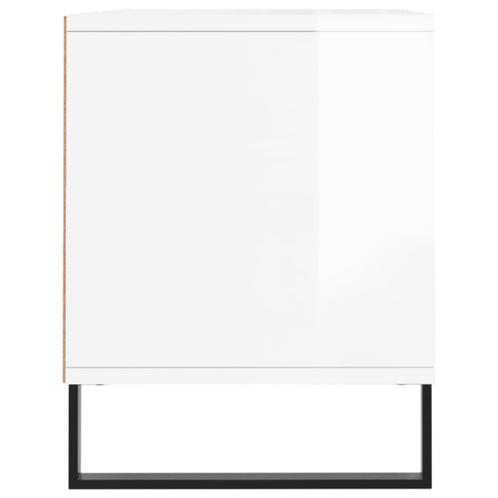 TV Cabinet High Gloss White 100x34.5x44.5 cm Engineered Wood