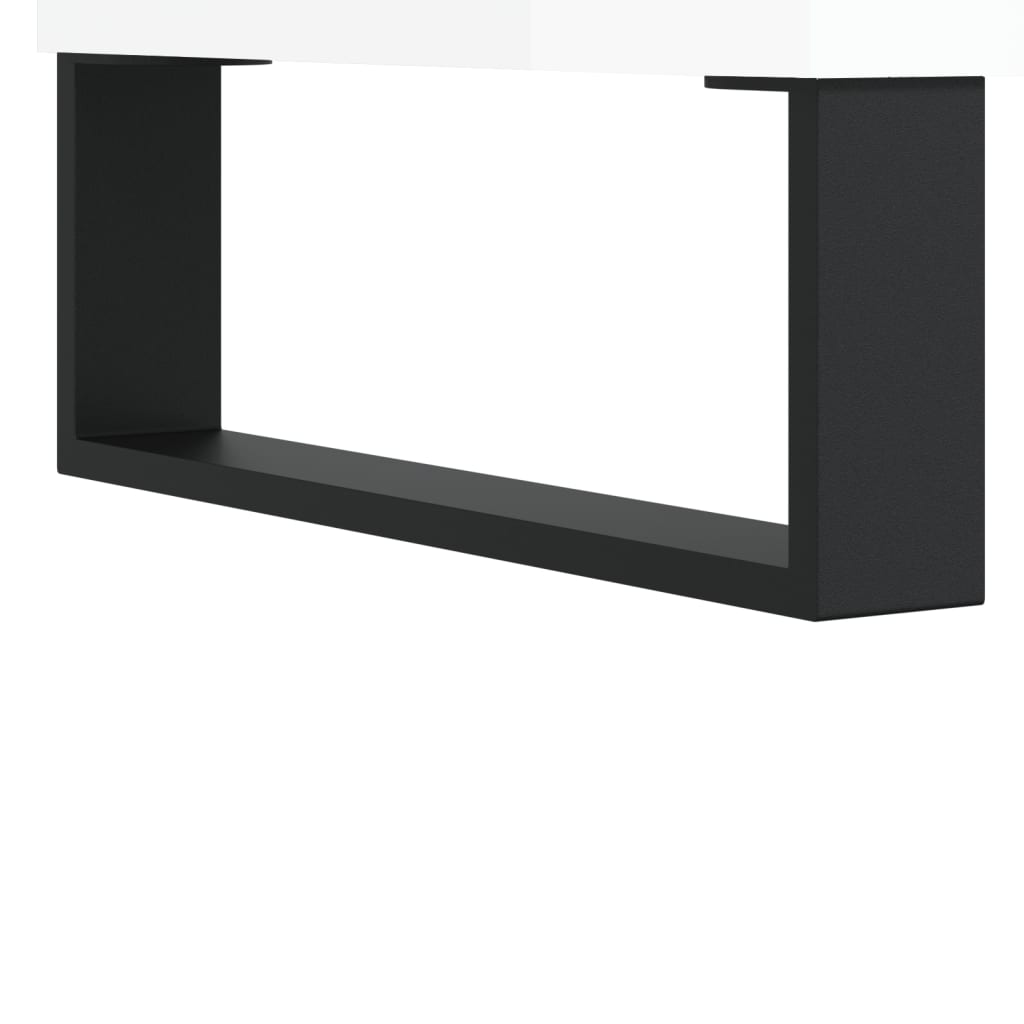 TV Cabinet High Gloss White 100x34.5x44.5 cm Engineered Wood