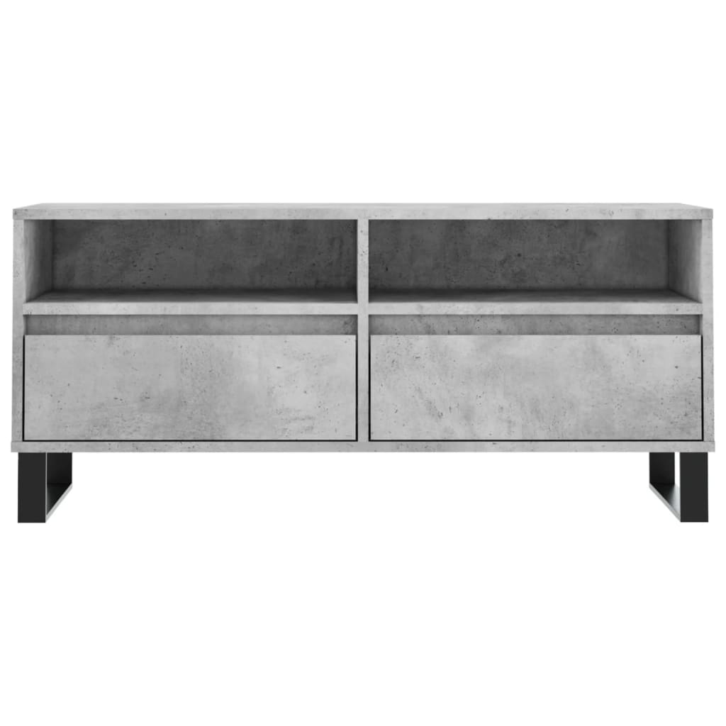 TV Cabinet Concrete Grey 100x34.5x44.5 cm Engineered Wood